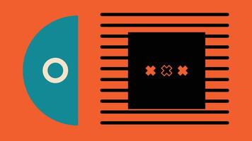Bold Abstract Design with Lines and Geometric vector