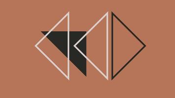 Layered Abstract Squares and Triangle Linework vector