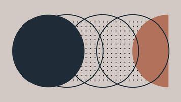 Modern Geometric Composition with Overlapping vector