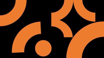 Bold Abstract Geometric Composition with Orange vector
