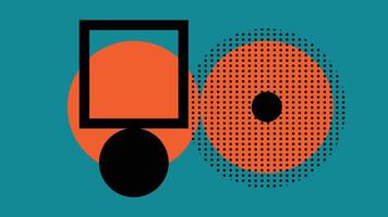 Geometric Abstract Layout with Dots Solid Shapes vector