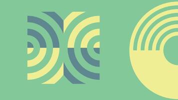 Creative Abstract Geometric Design with Arcs vector