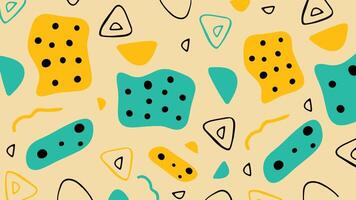 Memphis Doodle Abstract Shapes Background vector
