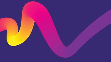 Gradient Ribbon Stroke on Purple Background vector