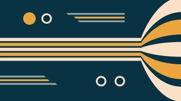 Retro Curve Composition with Minimalist Background vector