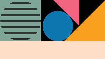 Abstract Geometric Shapes with Striped Circle vector