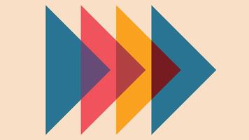 Overlapping Retro Colored Squares on Cream vector