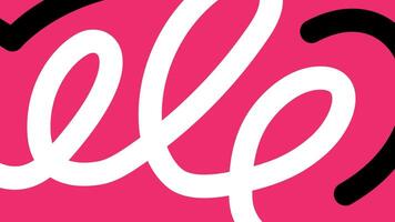 Flowing Cursive Design on Pink Canvas Background vector
