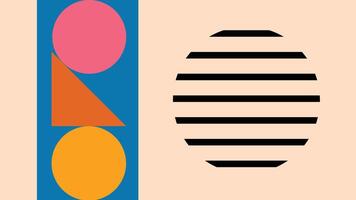 Minimal Abstract Layout with Shapes Background vector