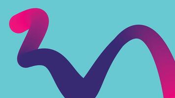 Dynamic Wave Stroke on Cyan Background vector