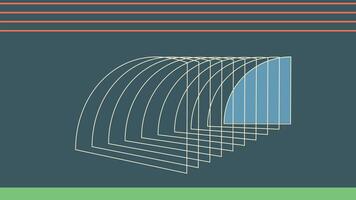 Repetitive Curved Forms On Dark Background vector