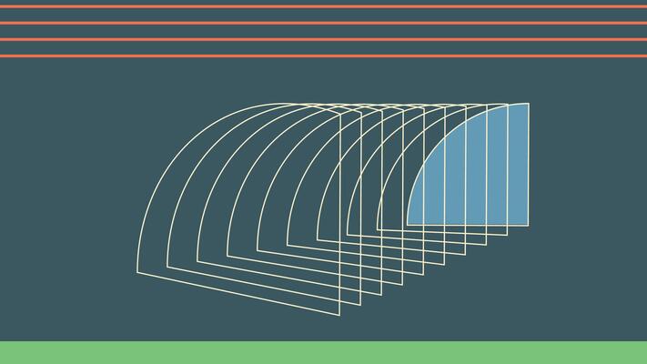 Repetitive Curved Forms On Dark Background