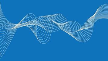 Intersecting Abstract Wave Lines On Blue vector