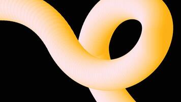 Smooth Yellow Gradient Tube on Dark Background vector