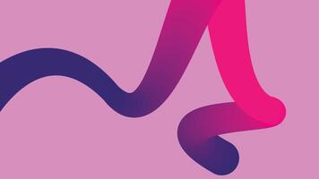 Bold Abstract Curve on Pink Canvas Background vector