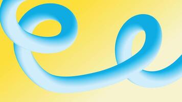 Abstract Blue Curl with Yellow Gradient Background vector