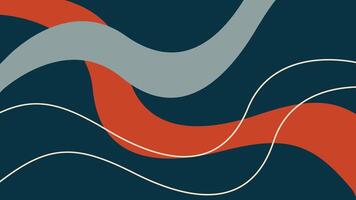 Abstract Retro Wavy Lines on Dark Background vector