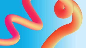 Bright 3D Swirl on Blue Gradient Background vector