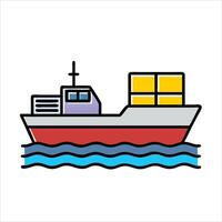 Flat ship object icon design vector