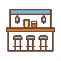 Flat bar icon design concept vector