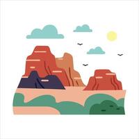 Flat desert icon design vector