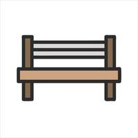 Flat park bench icon design vector