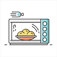 Flat oven object icon design vector