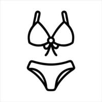 Drawing bikini icon vector