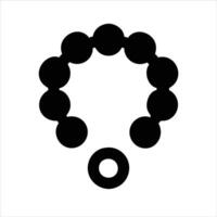 Beeds icon design black and white vector