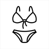 Bikini icon black and white vector