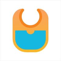 Flat bib object icon design vector