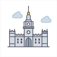 Flat palace object icon design vector