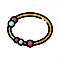 Flat wristband object icon design vector