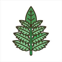 Flat green leaf icon design vector