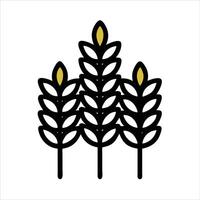 Flat grain icon design vector