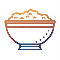 Flat food bowl icon design vector