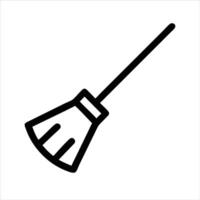 Broom for cleaning icon design black and white vector