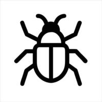 Bug icon design black and white vector