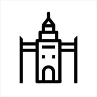 Palace icon design black and white vector
