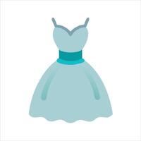Flat beautiful gown icon design vector