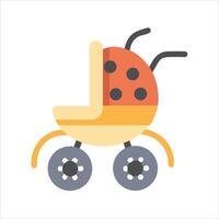 Flat buggy object icon design vector