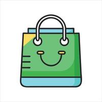 Flat ladies bag object icon design vector