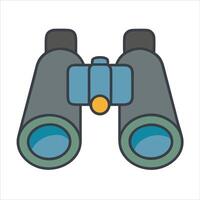 Flat binocular icon design vector