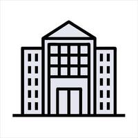 Flat building object icon design vector