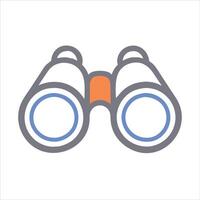Flat binocular object icon design vector