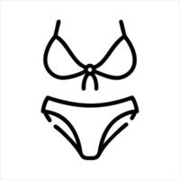 Bikini icon design black and white vector