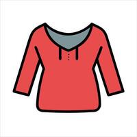 Flat blouse icon design concept vector