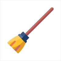 Flat broom object icon design vector