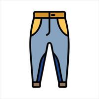 Flat pant object icon design vector