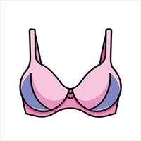 Flat pink bra icon design vector